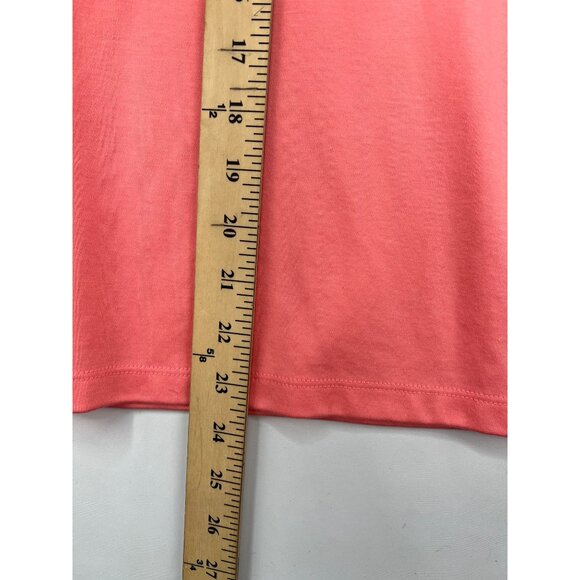 L.L. Bean Womens Pima Cotton Shaped Tee 3/4 Sleeve Sunit Coral Large Petite - Picture 6 of 12